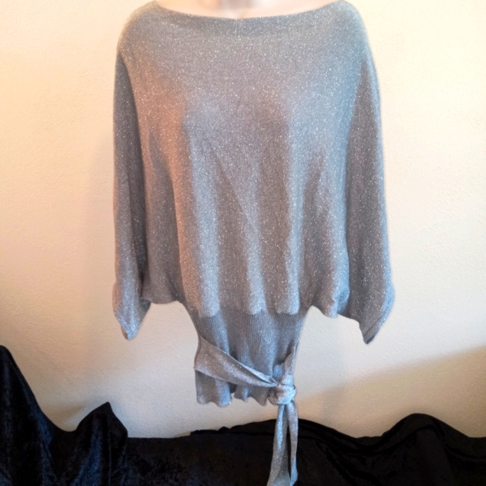 Brand New Kim Parrish Sweater Silver Angel Sleeve